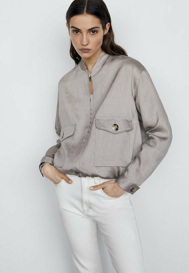 Bomberjacke - silver