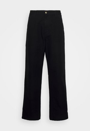 SINGLE KNEE PANT - Pantalones - black rinsed