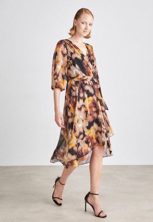 DKNY BALLOON SLEEVE FAUX WRAP GOWN - Robe de soirée - bricklane