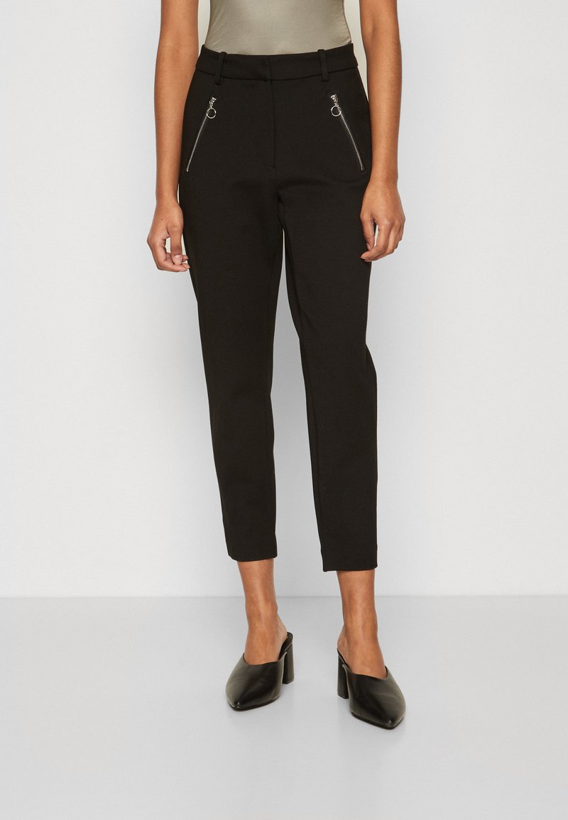 Vero Moda Petite VMEMMA SLIM - Trousers - black