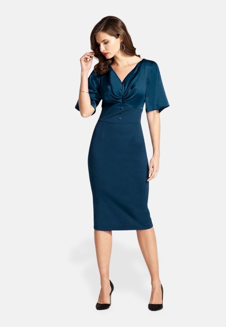 HotSquash Cocktailkleid/festliches Kleid woodland teal/petrol