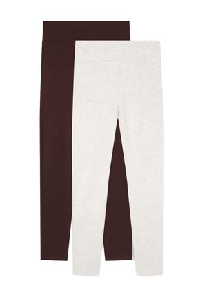 PACK 2 A VITA ALTA 
 - Leggings - 1x Dark Brown, 1x Ivory Melange