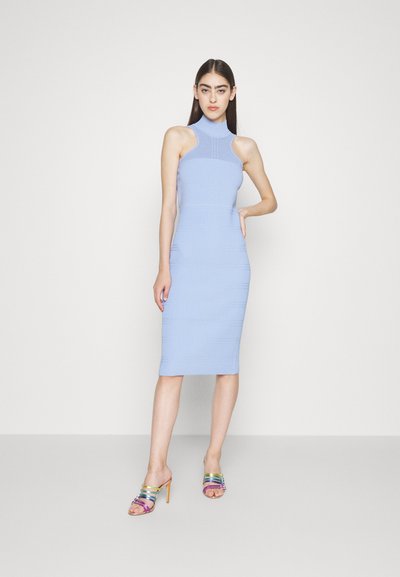 Hervé Léger OTTOMAN SHADOW STRIPE MIDI DRESS - Tubino - glacier
