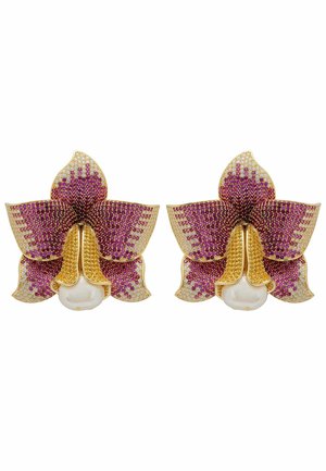 DAFFODIL WITH PEARL  - Earrings - white