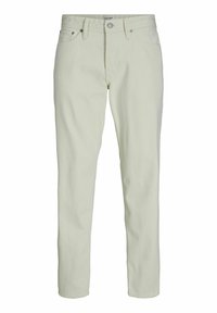Lysmørkeblå jeans lavet af bomuld, med et straight leg design, fem lommer, metalknaplukning og diskrete syninger.