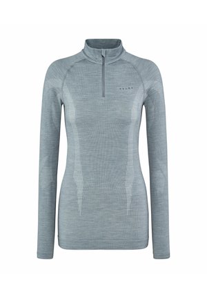 FALKE WOOL-TECH HIGH ZIP NECK COLD TO VERY COLD TEMPERATURES - Undershirt - grey heather
