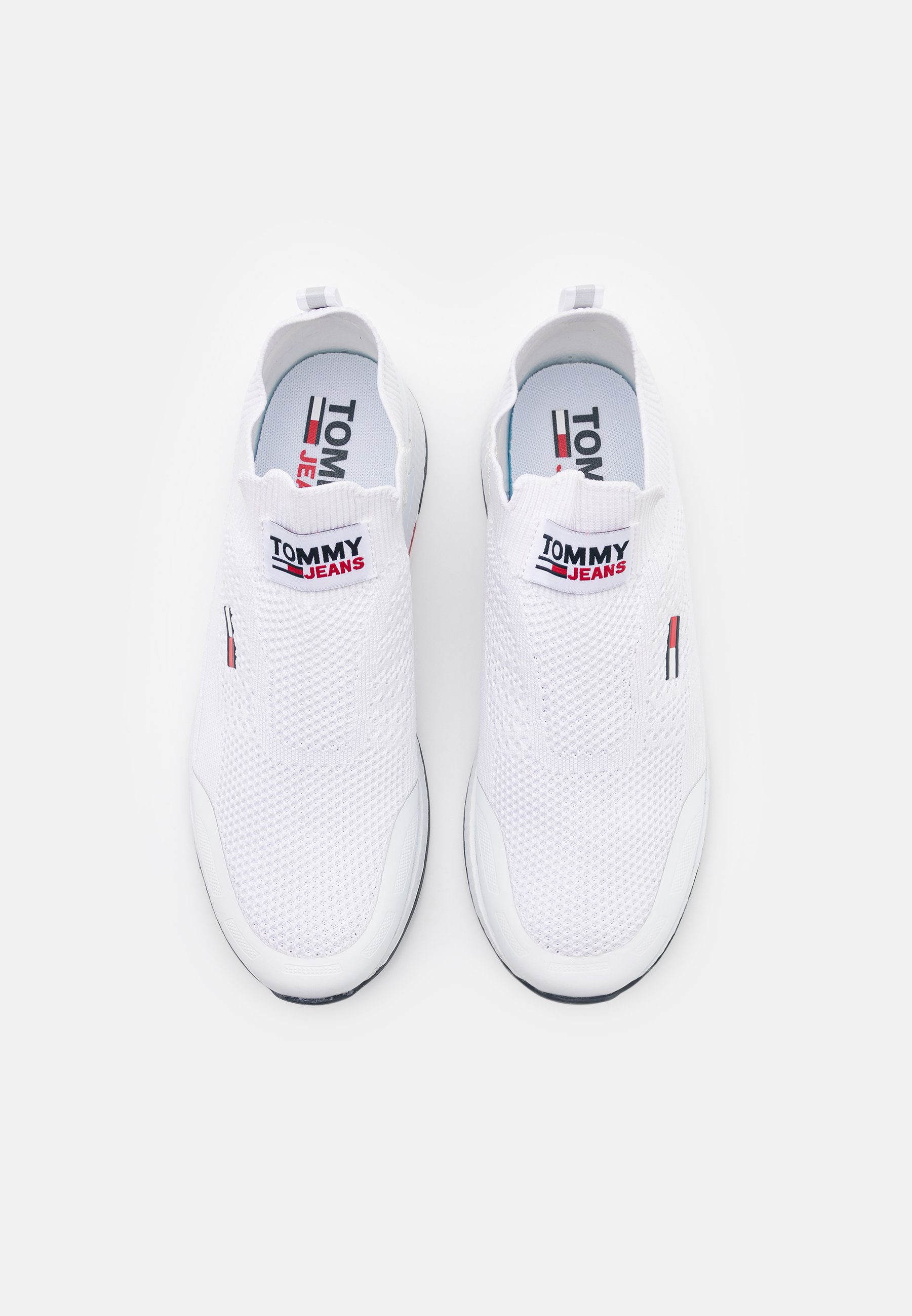 Tommy Jeans FLEXI SOCK RUNNER - Trainers - white - Zalando.co.uk