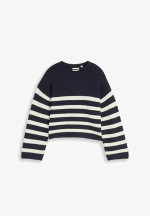 TOM TAILOR, Jumper - navy and white block stripe