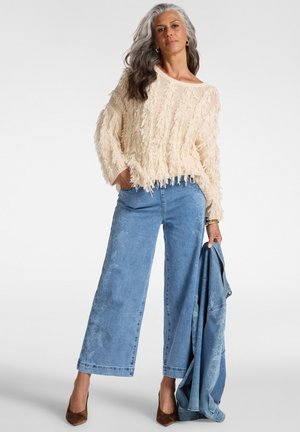 CON FRANGE - Strickpullover - bianco