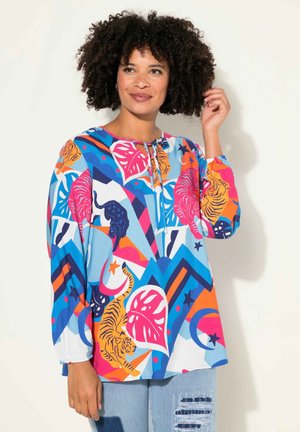 TIGER PATTERNS LONG SLEEVES - Blouse - mineral blue
