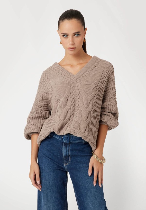 A TRECCE - Strickpullover - beige