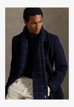 Polo Ralph Lauren, WINDOWPANE PLAID WOOL-BLEND SCARF - Шал - hunter navy