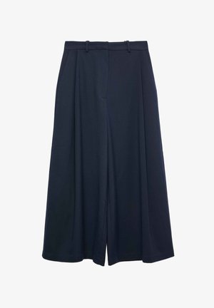 Marks & Spencer, PLEATED WIDE LEG CULOTTES - Stoffhose - dark navy