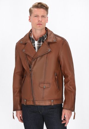 Lederjacke - cognac