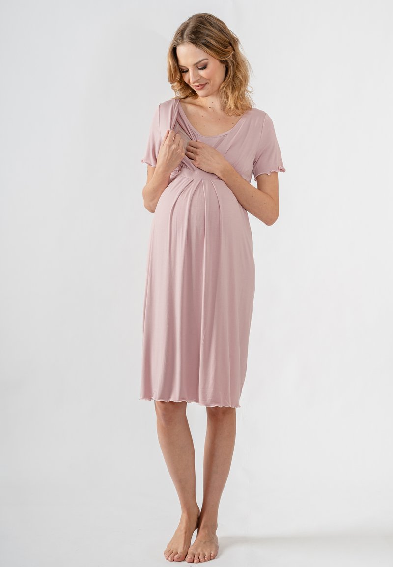 Cool Mama MATERNITY NURSING 2 IN 1 BASIC - Noční košile - light pink