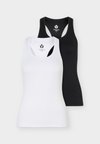 2 PACK ESSENTIAL TRAINING VESTS - Débardeur - black/white