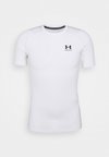 HEATGEAR - Sportiniai marškinėliai trumpomis rankovėmis - white/black