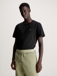 Calvin Klein Jeans - EMBRO BADGE - Paprasti marškinėliai - black Miniatiūros vaizdas 1