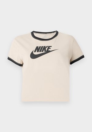 Nike Sportswear RINGER TEE RUN - Print T-shirt - sanddrift/black