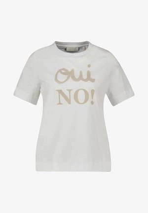 T-SHIRT ORGANIC OUI NO! - T-shirt con stampa - camel