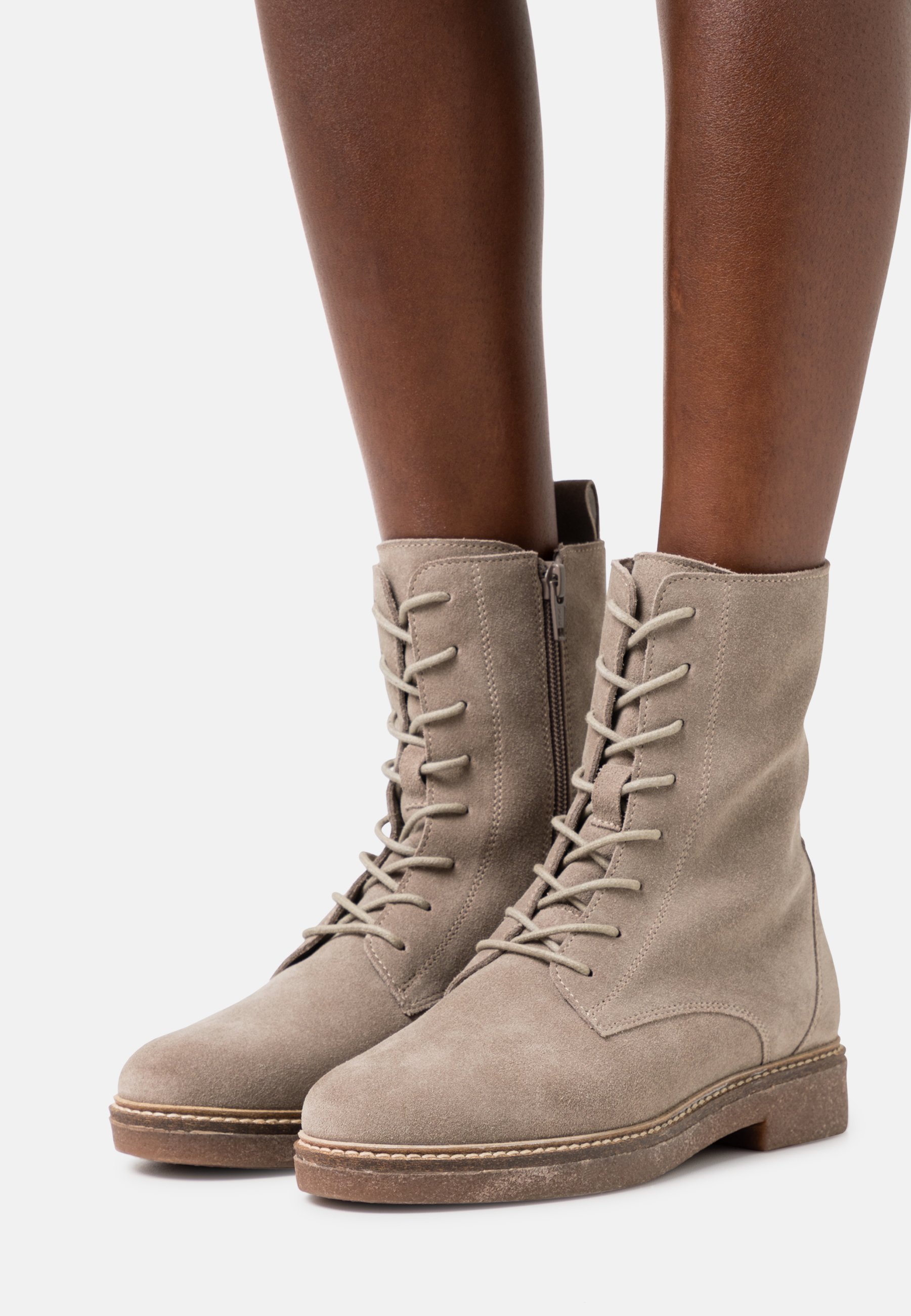Anna Field LEATHER - Botines con cordones - taupe/marrón topo - Zalando.es