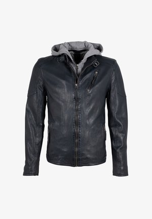 Gipsy by Mauritius MARC LAKEV - Giacca di pelle - bio navy black/blu Gipsy by Mauritius MARC LAKEV - Giacca di pelle - bio navy black/blu