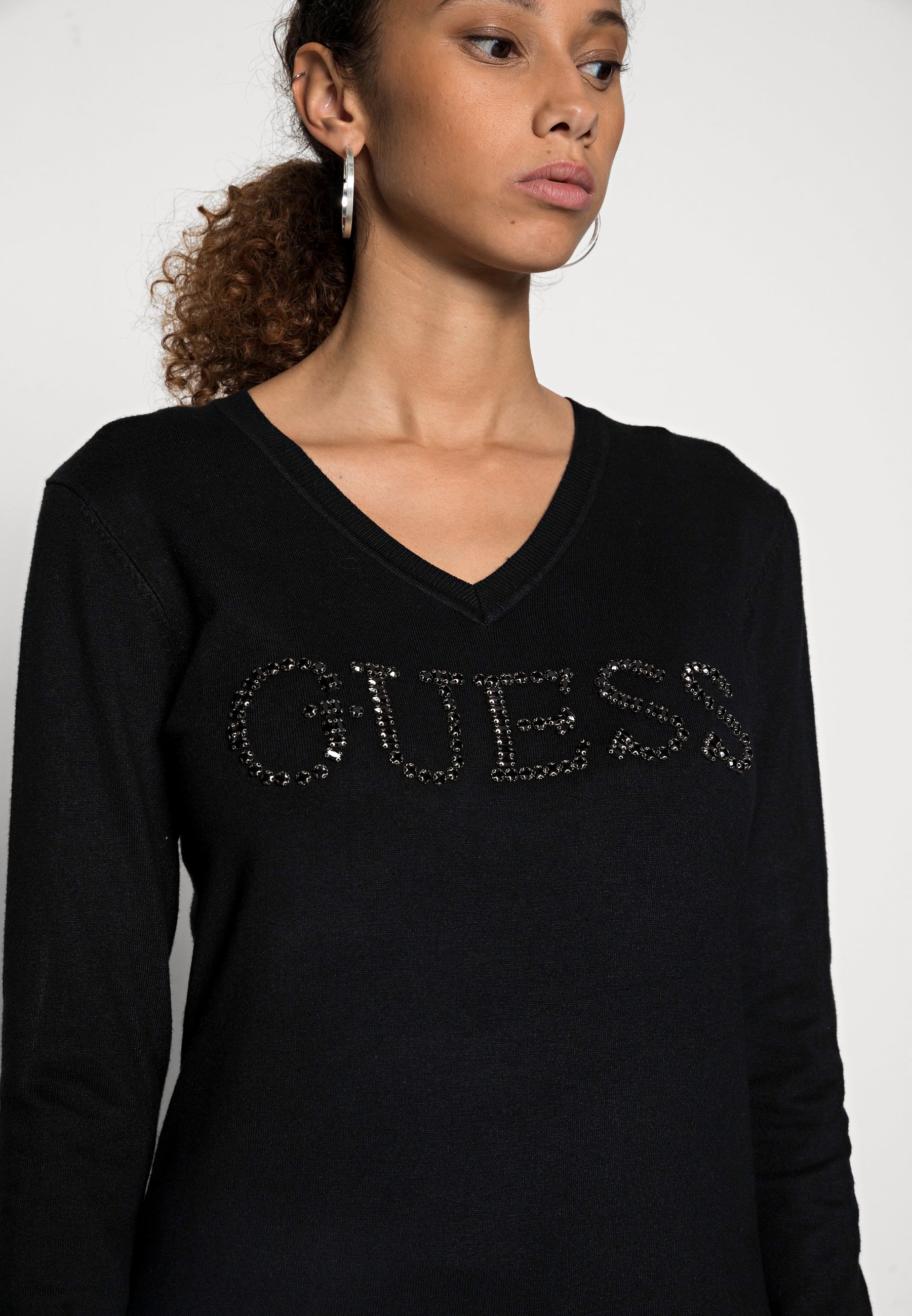 Guess ODETTE VN LS - Jumper - jet black 