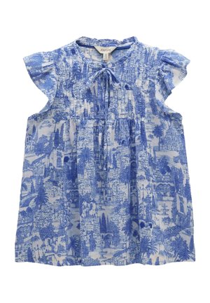 Joules, REGULAR FIT - NOLAN SLEEVELESS TIE NECK BLOUSE . - Blouse - blue toile