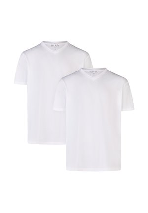 V-NECK 2-PACK - Hemd - white