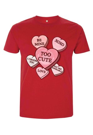 STAR WARS THE MANDALORIAN HEARTS WITH THE CHILD - T-shirt imprimé - red