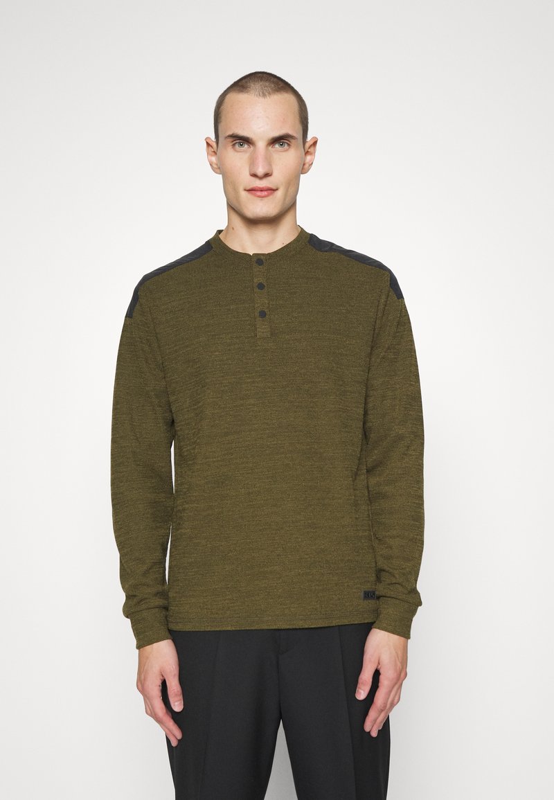 DKNY HENLEY MILITARY DETAILS Long sleeved top olive Zalando.ie