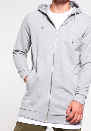 Sweater met rits - mottled grey