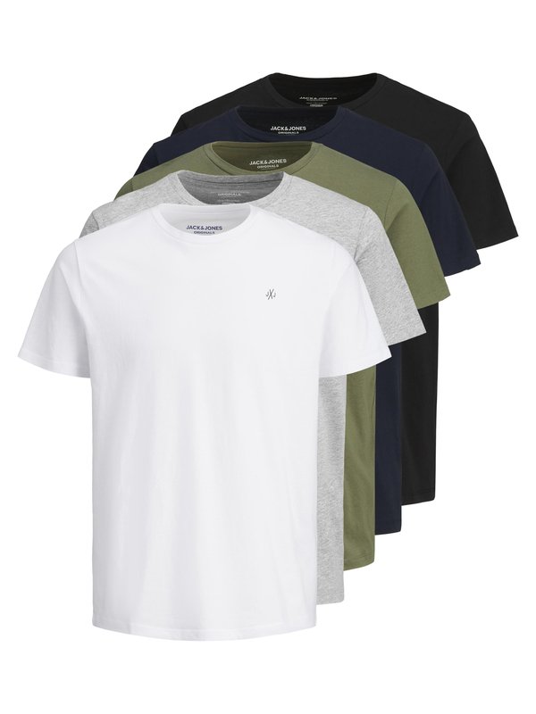 JORJXJ TEE CREW NECK 5 PACK - Basic T-shirt3