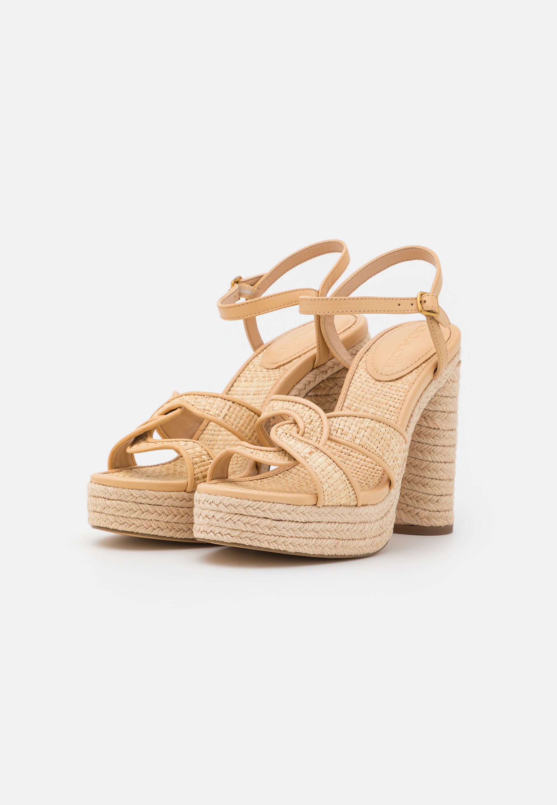 straw platform sandals