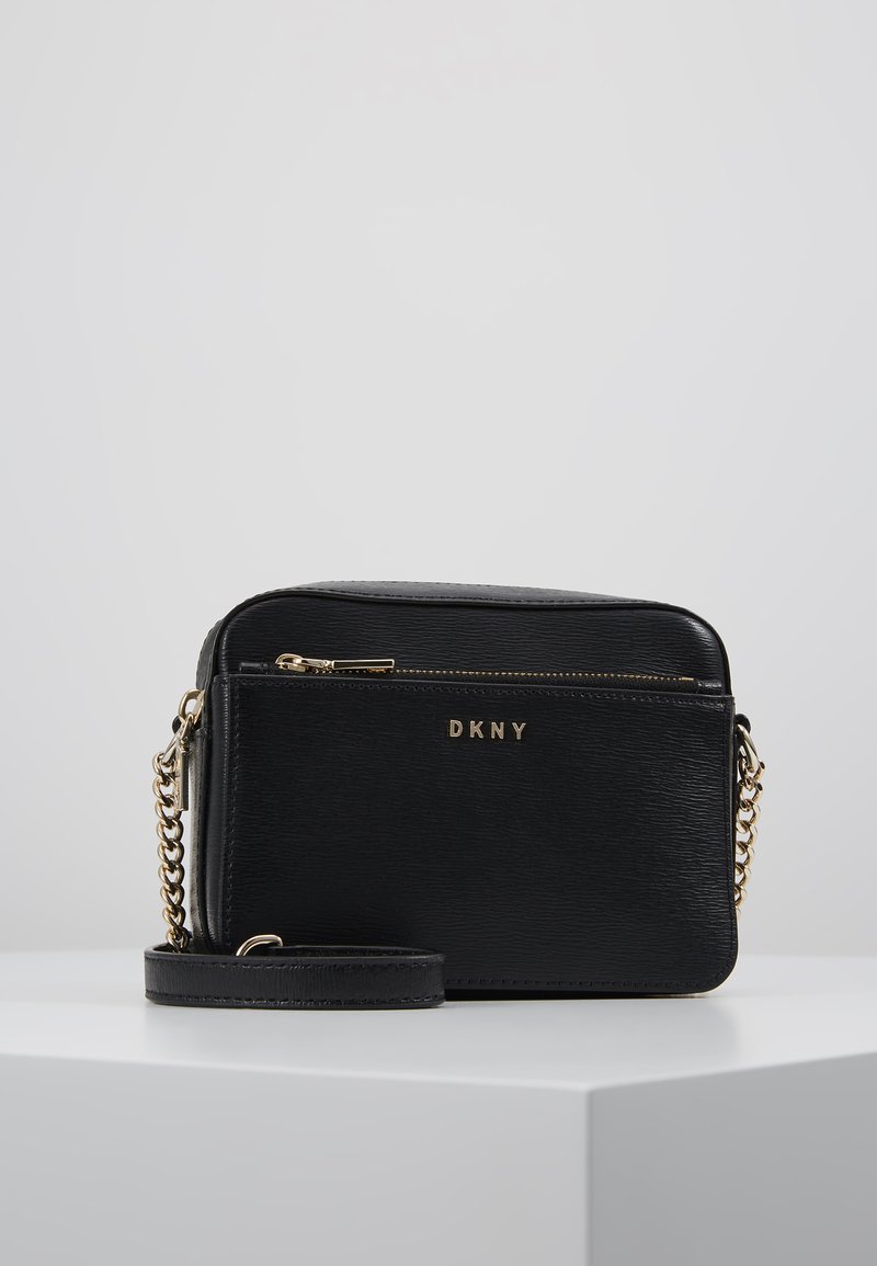DKNY BRYANT CAMERA BAG Across body bag black/gold/black Zalando.ie
