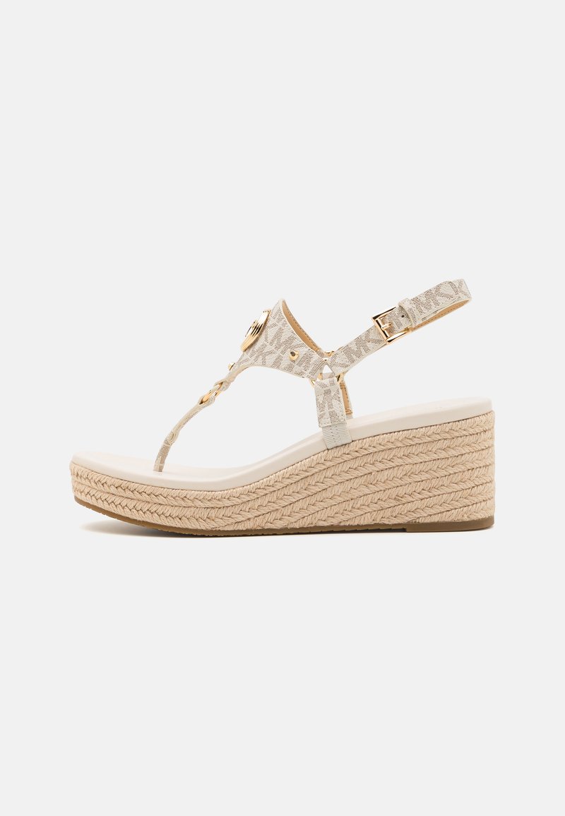 MICHAEL Michael Kors CASEY WEDGE - T-bar sandals - vanilla/beige - Zalando.ie