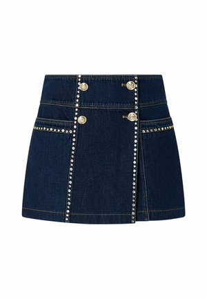 LIU JO, LIU JO SKIRT-PANTS WITH RHINESTONES - Jupe-short - dark blue