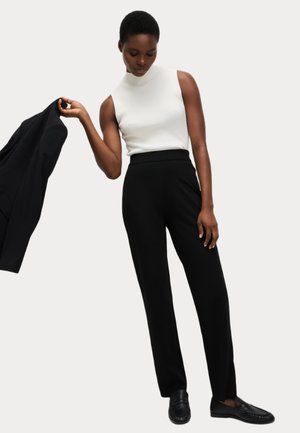 Marks & Spencer STRAIGHT LEG  WITH STRETCH - Pantalones - black