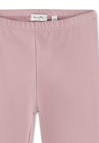 Helle rosafarbene Leggings aus weichem, dehnbarem Material. Mit elastischem Bund und glatter Textur sowie einem genähten Nahtdetail.