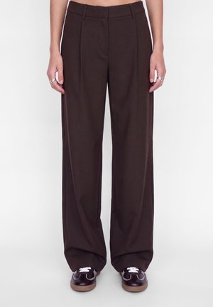 JJXX, WIDE-LEG TROUSERS JXAMY WIDE-LEG TROUSERS - Pantalon classique - seal brown