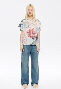 Bimba Y Lola DEVORÉ CAMALEÓN MARFIL - T-Shirt print - camaleon big marfil