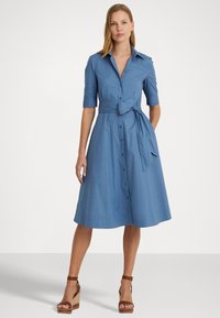 Lauren Ralph Lauren Belted Cotton Blend Shirtdress - Abito a camicia - pale azure