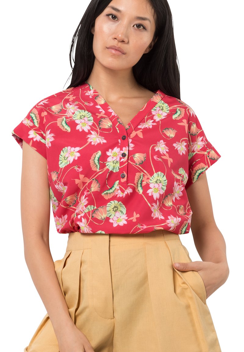 Damen Sportbekleidung | Jack Wolfskin PARADISE Bluse tulip red all over/rot - AN03353 Damen Sportbekleidung | Jack Wolfskin PARADISE Bluse tulip red all over/rot - AN03353
