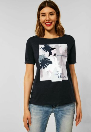 MIT PARTPRINT - Print T-shirt - blau