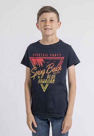 Ritchie Jeans COL ROND NOCLARK J - T-shirt imprimé - bleu marine