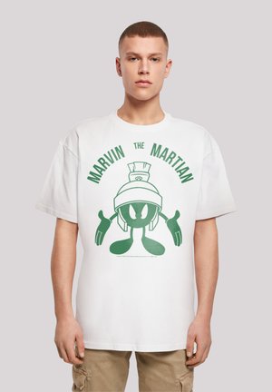 LOONEY TUNES MARVIN THE MARTIAN LARGE HEAD - Print T-shirt - white