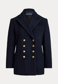 DOUBLE BREASTED WOOL MELTON BLAZER - Krátky kabát - ink