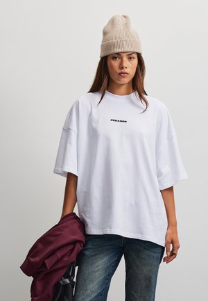 Pegador, BRACY HEAVY OVERSIZED TEE - T-shirt basic - white/black