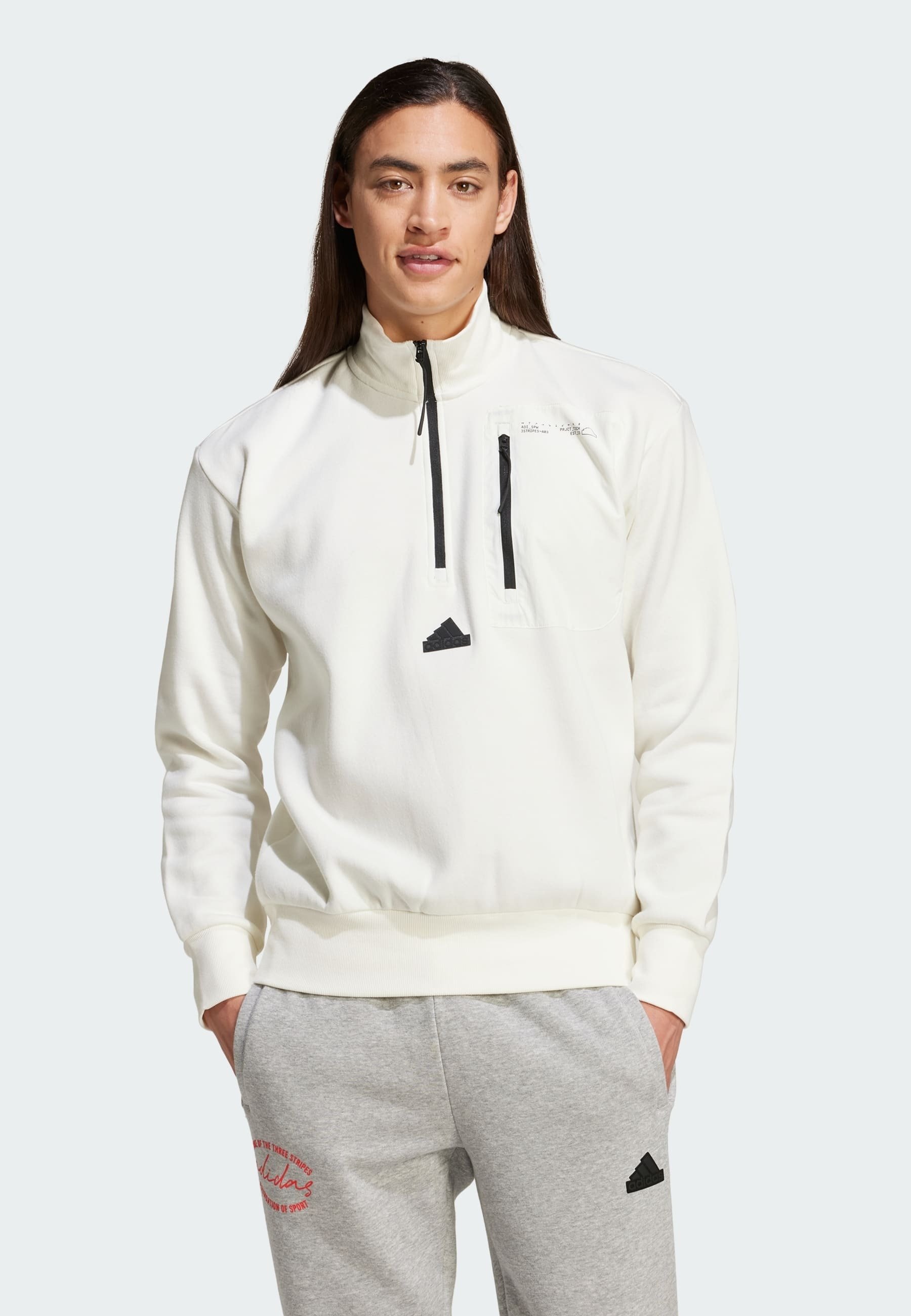 OVY French Terry Half Zip Hoodie (black)（Men