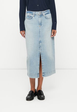 AMBER SKIRT MANKIND - Gonna a campana - light blue denim